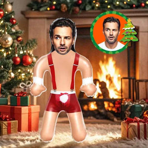 Custom Face Sexy Santa Blow Up Dolls Funny Inflatable Balloon Custom Air Doll for Party Favors Christmas Gifts