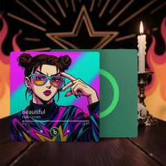 FridgeBeats 4.0 Frameless Custom Anime Music Fridge Magnet Photo Sticker with Personalised Songs