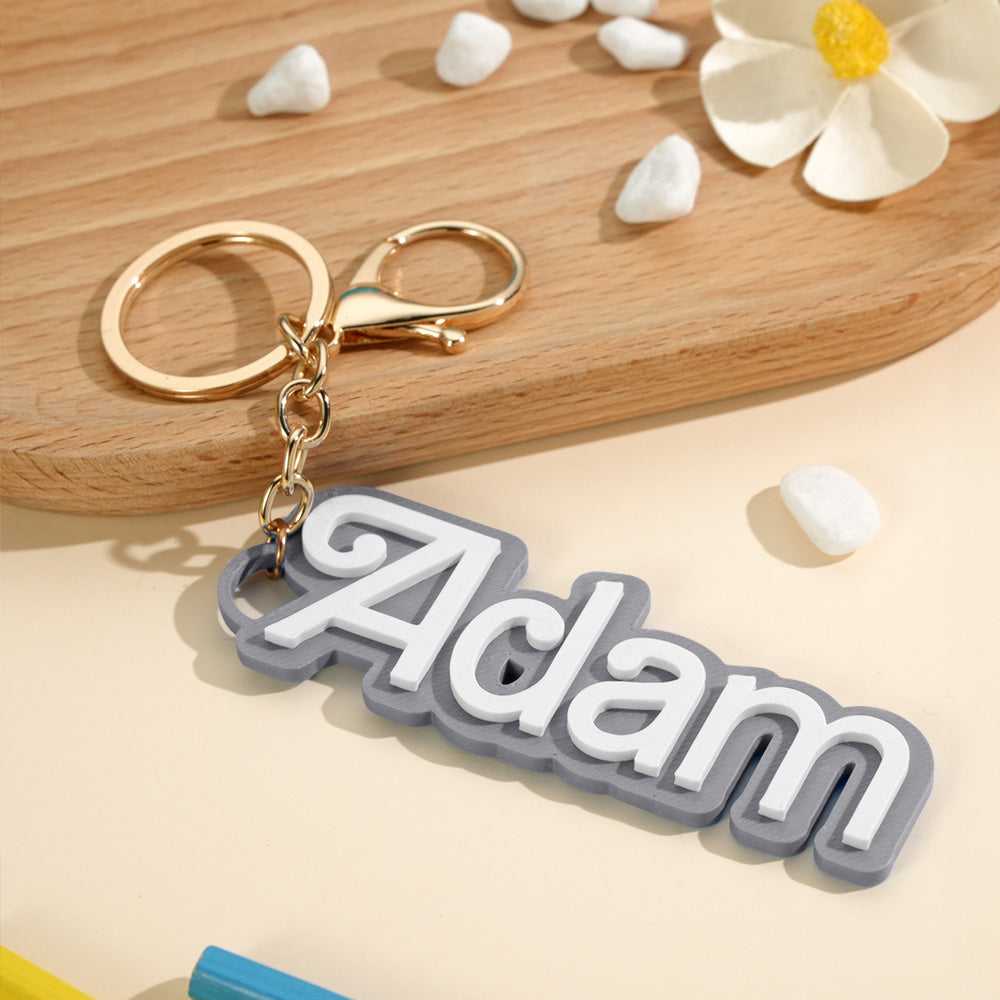Close up showing edge finish and texture of PLA personalised name tag lightweight eco friendly material