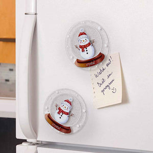 Personalized Christmas Fridge Magnet with Name Snowman Refrigerator Magnet for Christmas Gift