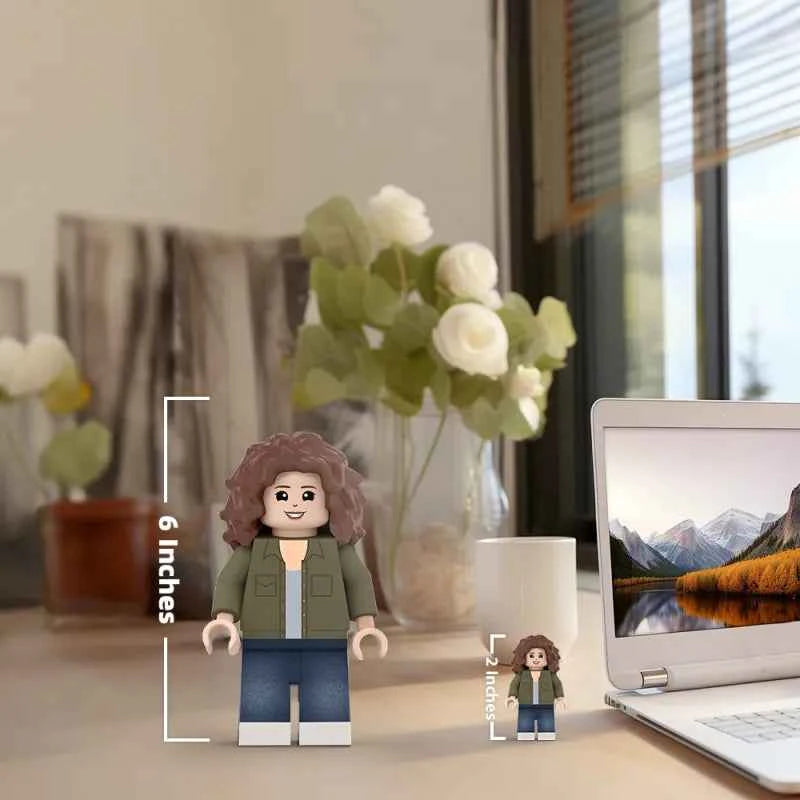 3D Print Christmas Gifts for Her Custom Giant Minifigs Personalized Photo Giant Minifigs Turn Your Photo into Minifigs