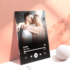 Personalised Music Plaque with Photo - Custom Song & Picture Acrylic Gift