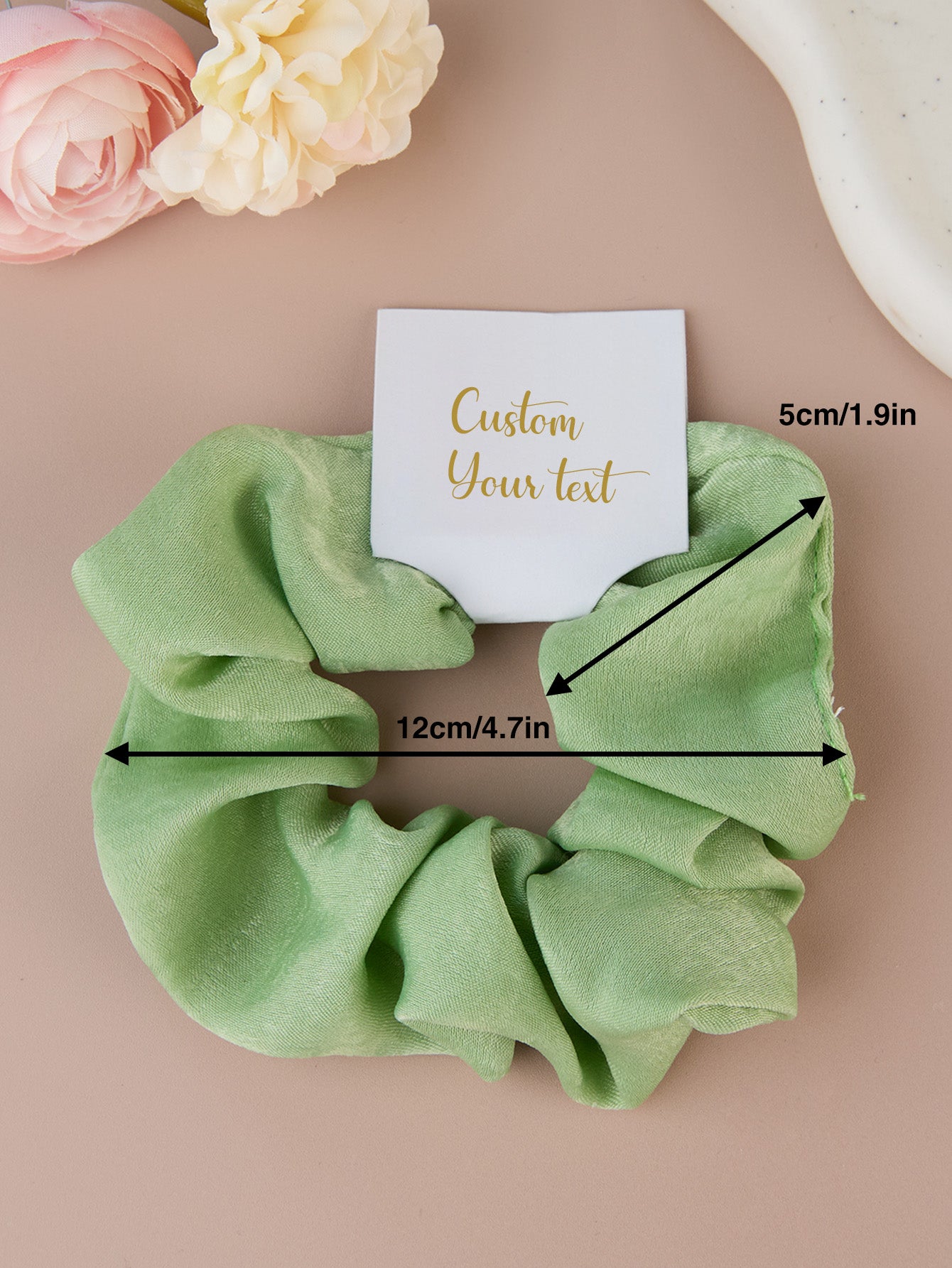 Personalised Bridesmaid Hair Scrunchies - Custom Tie the Knot Wedding Party Gift