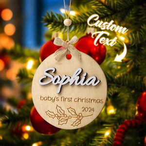 Personalized Baby's First Christmas Ornament with Name First Christmas Ornament for New Baby Gift