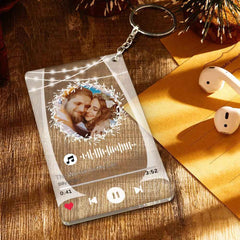 Custom Photo Marry Me Circular Scannable Music Code Music Plaque Night Light Personalized Acrylic Photo Frame