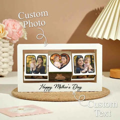 Mother's Day Gifts Custom Swing Photo Frame Rotating Photo Cube Stand for Mom