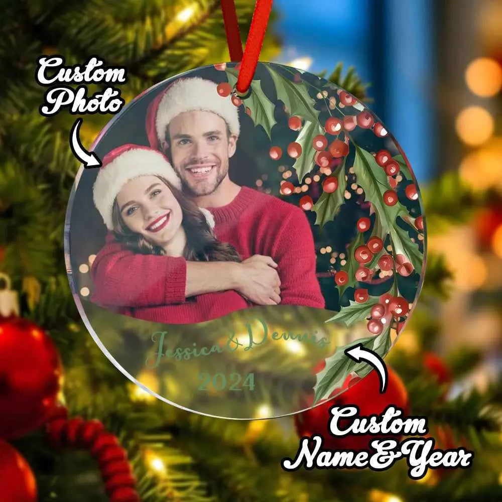 Personalized Christmas Photo Ornament Christmas Tree Decoration Gifts for Family or Friends