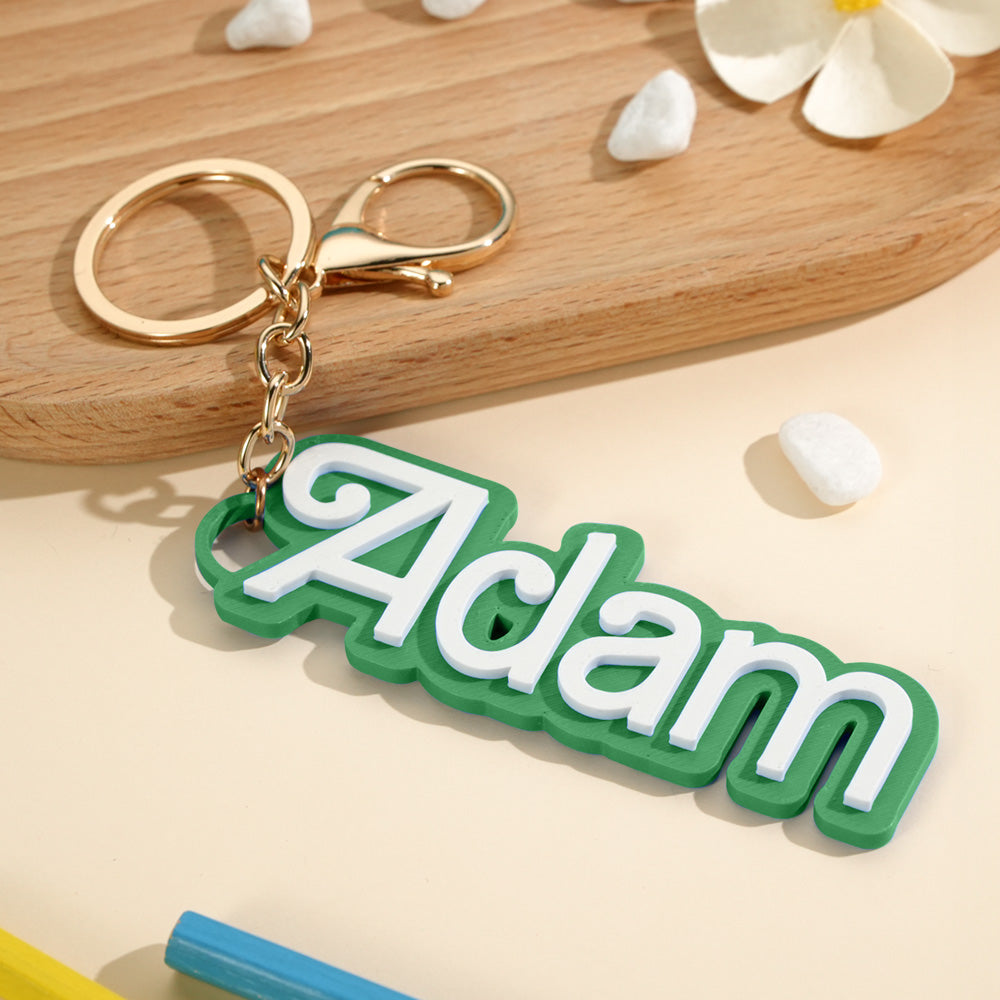 Close up of the secure metal ring and clip used to attach personalised backpack name tag to zips or straps