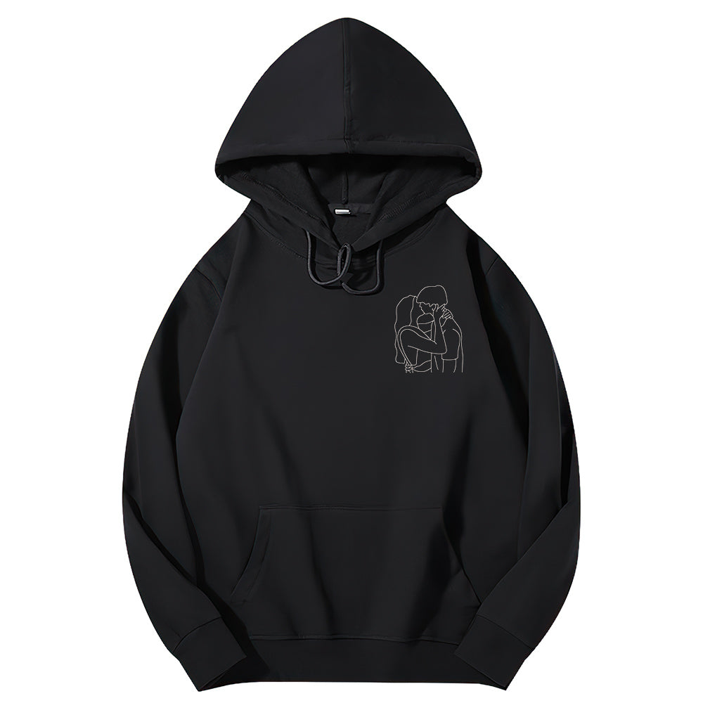 Fabric detail of personalised hoodie showing soft brushed inner lining, anti-pilling texture and colour-fast finish for long-lasting wear