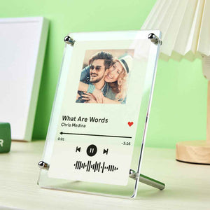 Music Photo Frame Scannable Music Fashion Plaque Home Decor Gift For Mom