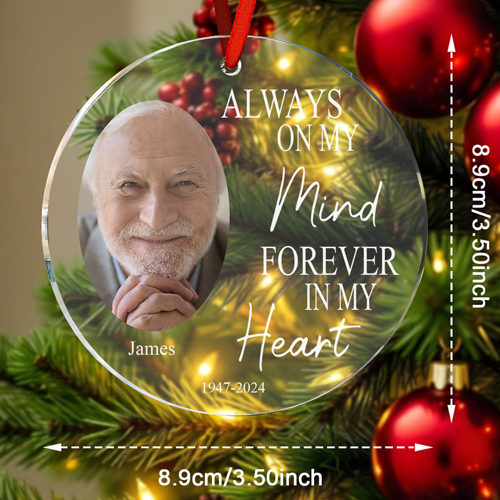 Personalised Photo Christmas Memorial Ornament - Memorial Gift Keepsake