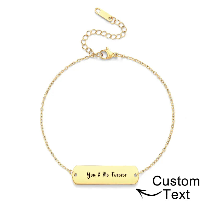 Detail shot of customised photo bracelet pendant showing museum-grade laser engraving on stainless steel – long-lasting, non-fading personalised jewellery