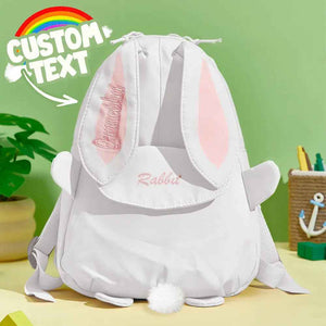 Personalized Name Embroidery Backpack Custom Mini Rabbit Backpack School Bags Gift for Kids