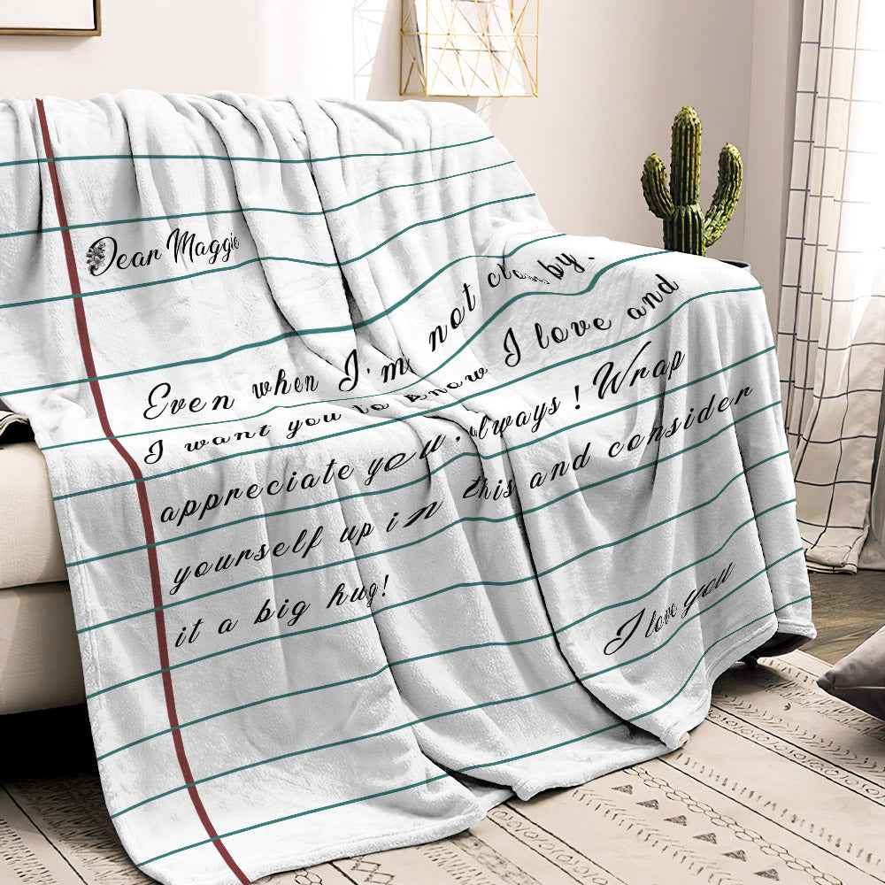 Custom Love Letter Blanket Personalized Memorial Throw Blanket