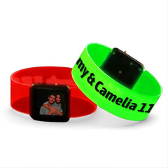 Personalized Photo & Text Glow Bracelets with Photo LED Bracelets Party Supplies for Wedding Birthdays Concerts