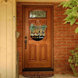 Halloween Welcome Sign for Front Door Farmhouse Wreath Porch Decor Hanging Decoration Gifts