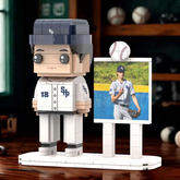 Custom Baseball Player Lego Brick Figure - Personalised Photo Gift for Birthdays, Valentine's & Father's Day