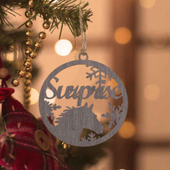 Customized Christmas Tree Ornament Hanging Decoration with Horse