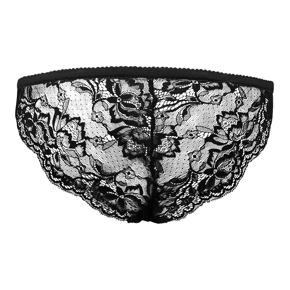 Side detail of Heart Lace women's panties with sheer lace panels and comfortable elastic waistband — personalised underwear for her