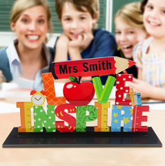 Personalized Name Love Inspire Teacher Desk Sign