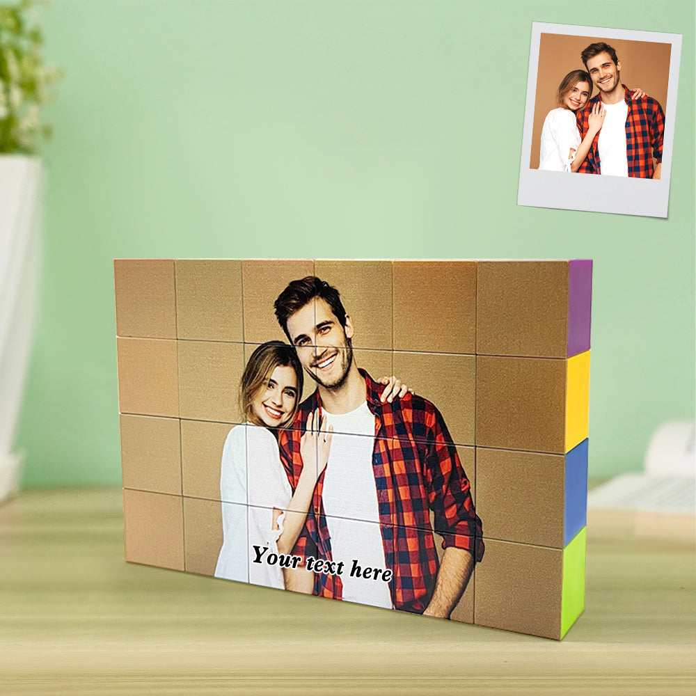 Close-up of UV-resistant personalised photo print on ABS surface — long-lasting colour on custom magnetic blocks