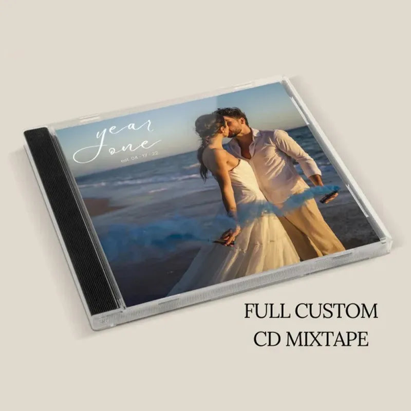 Romantic gift presentation of a personalised CD album — perfect for Valentine's Day or an anniversary surprise