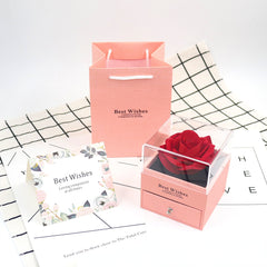 Personalised Rose Keepsake Jewellery Box with Gift Card & Bag | Luxury Gift
