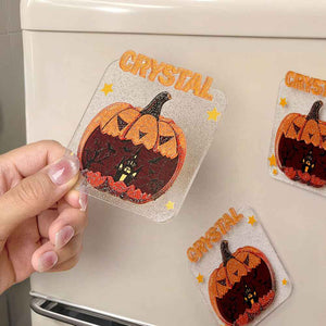Custom Halloween Fridge Magnet with Name Refrigerator Magnet Home Decoration for Halloween Gift