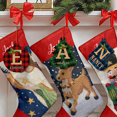 Personalized Christmas Initial Ornaments Custom Name Christmas Wood Ornament Decorations Gifts