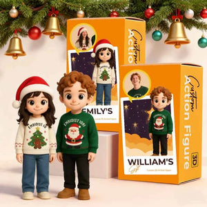 Custom Cute 3D Mini Figure Christmas Desk Figurine Based on Your Picture Cute and Professional Style Christmas Gift