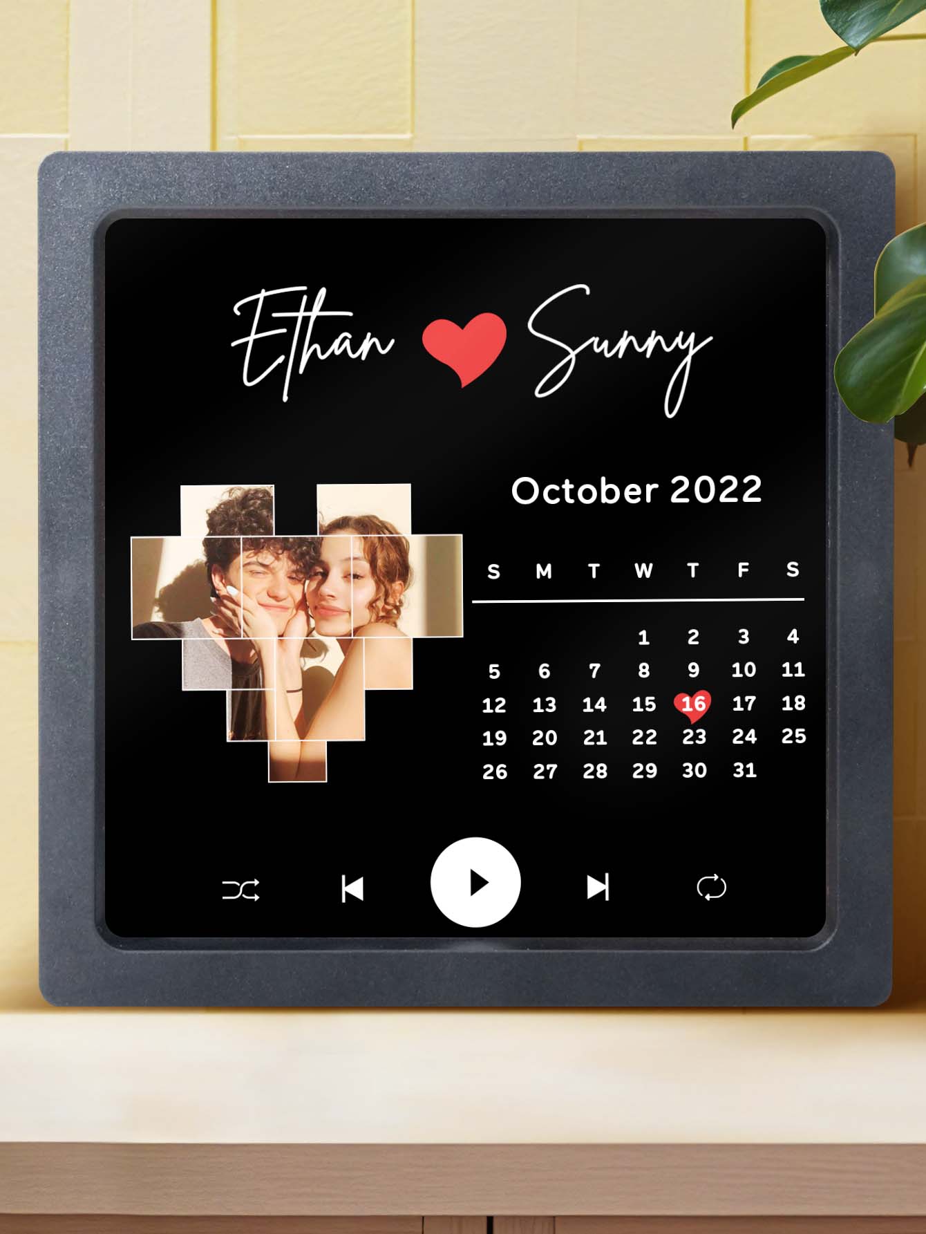 Personalised Name & Photo Music Fridge Magnet - Customisable Memorable Gift