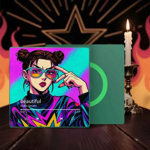 FridgeBeats Framed 4.0 Custom Anime-style Music Fridge Magnet and Photo with Colorful Frame Music Wall Photo Sticker Music Movement