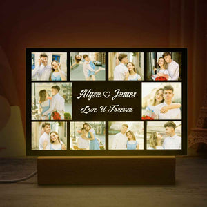 Custom Commemorative Collage Photo Light Personalized Gift For Her
