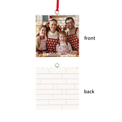 Personalised Building Brick Puzzle Photo Block Christmas Decoration - Customisable Ornament