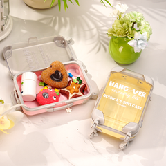 Personalized Suitcase Design Hangover Recovery Kit with Name for Bachelorette Party Bridal Shower