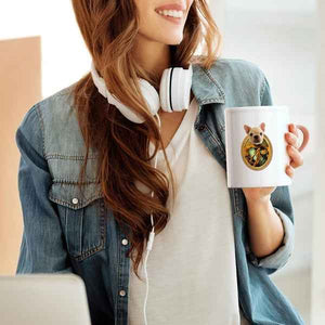 Personalized Dog Face Printing Funny Ceramic Coffee Mug For Pet lover