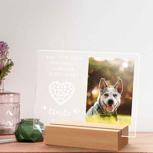 Custom Pet Memorial Night Light Personalized Bedroom Decor