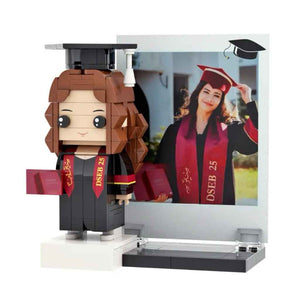 Full Body Customizable 1 Person Brick Figure Custom Photo Brick Figure Graduation Gift