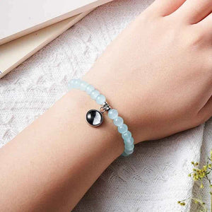 Custom Moon Phase Beads Bracelet Luminous Bracelet Gift for Her
