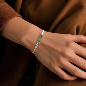 Custom Engraved Bracelet With Eyes Photo Eyes of Love Bracelet