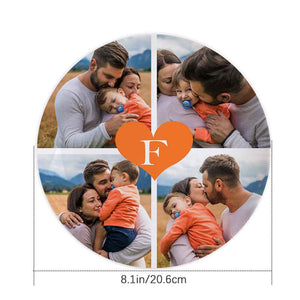 Personalized Alphabet Ceramic Dish Plate Custom Printed Photo Dinner Plate Tableware