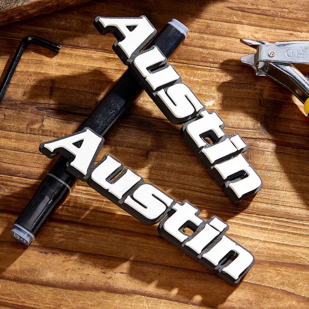 Personalized 3D Name Toolbox Magnet Workshop DIY Accessory Gift for Dad Mechanic