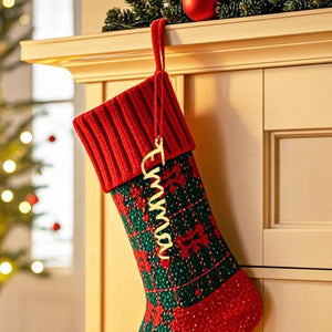 Personalized Name Christmas Tree Ornament Christmas Stocking Gift Tag Decoration Gift
