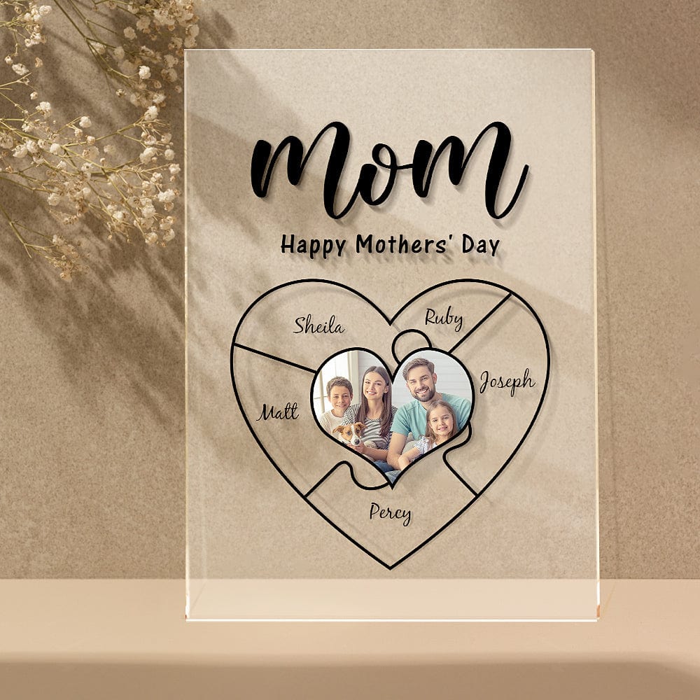 Personalised Spotify keychain in clear acrylic showing printed photo, engraved name and scannable Spotify code – compact personalised photo gift