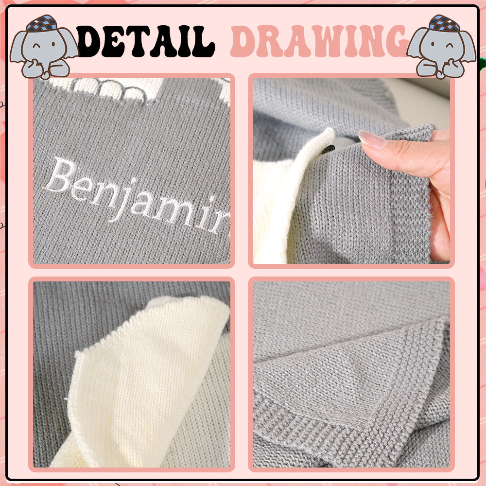 Blanket folded to show 70x100 cm size for prams and cots.