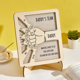 Personalised Fist Bumps Wooden Plaque with Family Name - Custom Family Gift Sign