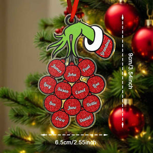 Personalized Christmas Acrylic Ornament with Family Name Christmas Tree Decoration Gift for Family