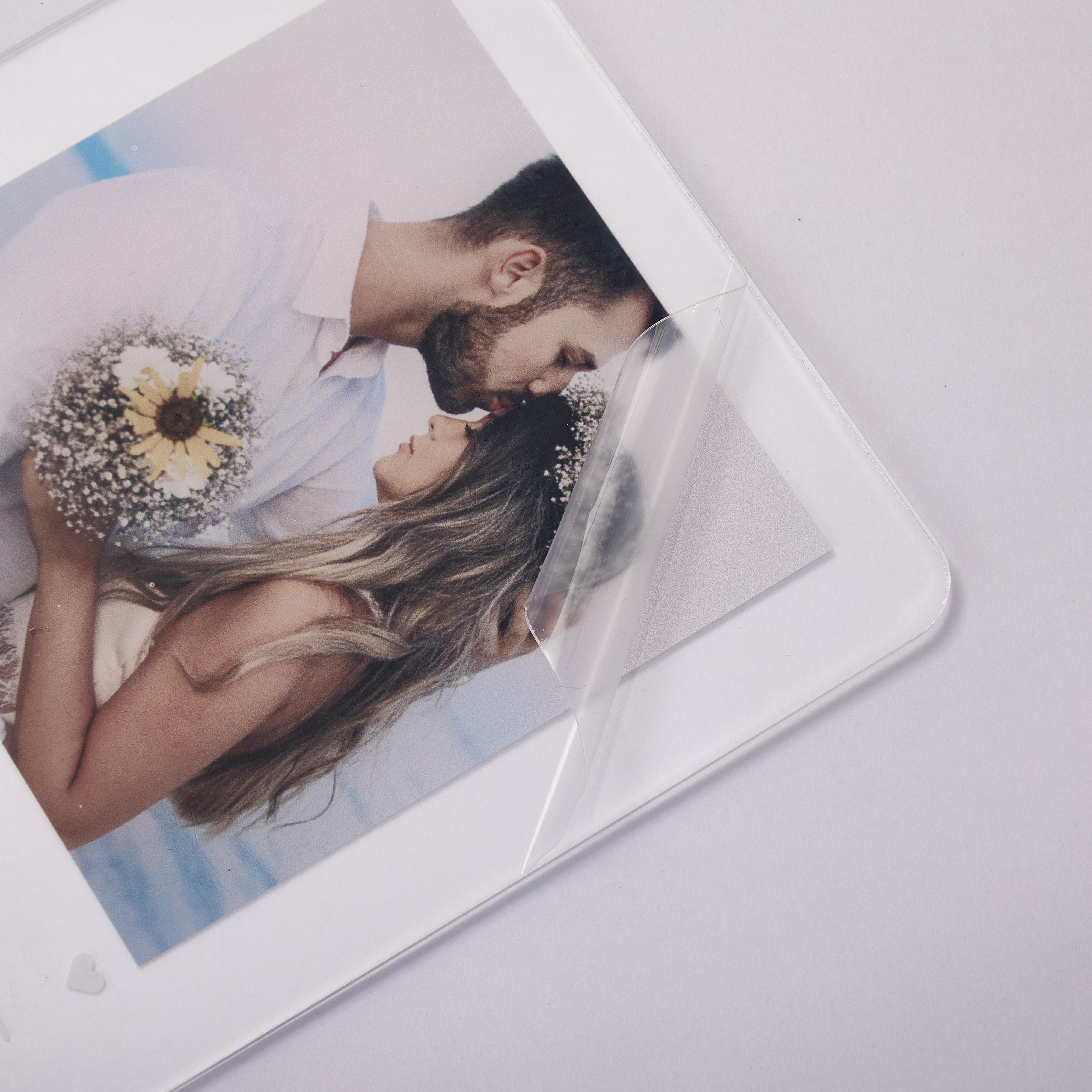 Custom Scannable Music Acrylic Album with Wooden Base - Personalised 6×8 Inch Photo & Music Plaque