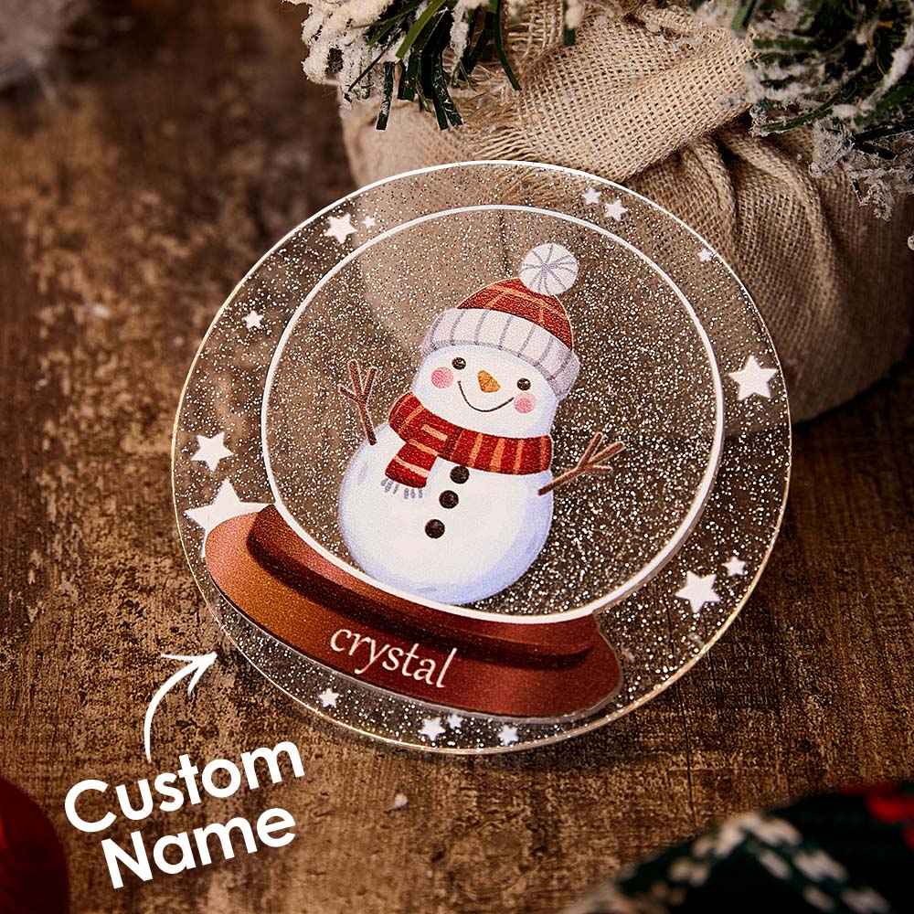 Personalized Christmas Fridge Magnet with Name Snowman Refrigerator Magnet for Christmas Gift