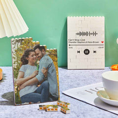 Personalised Building Brick Rectangle Scannable Code Photo Block